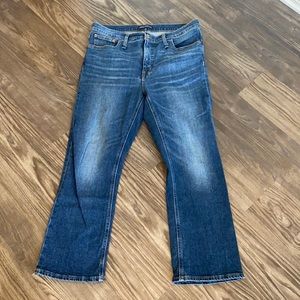 J Crew Factory  9" high-rise flare crop jean
